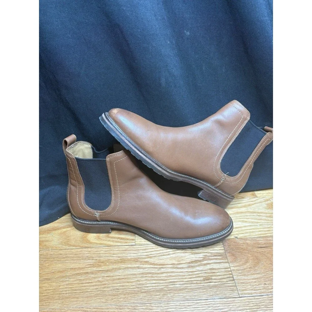 Cole Haan Dress Chelsea Leather Boots C31815 Brown Mens Size 9.5 Mens Casual